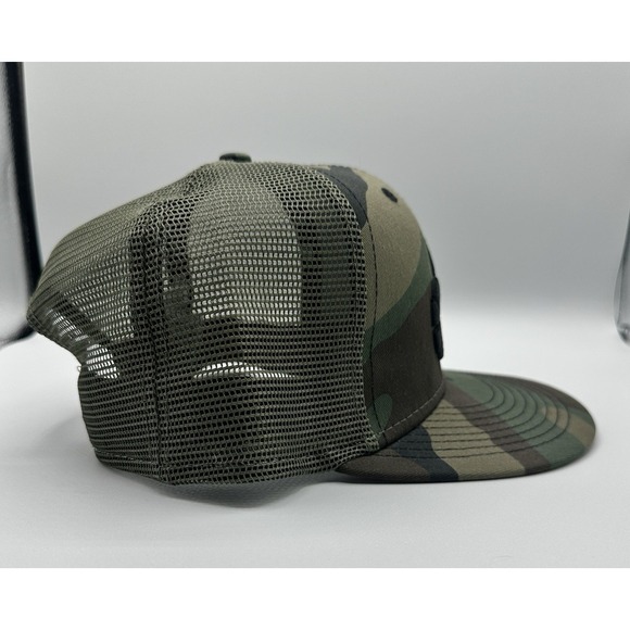 Utah Jazz Trucker Hat New Era 9Fifty Snapback Woodland Camo Black Note NBA NWOT - Picture 3 of 8